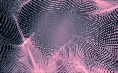 Çokgen alanı düşük Poli koyu arka plan, 3d render