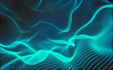 Çokgen alanı düşük Poli koyu arka plan, 3d render