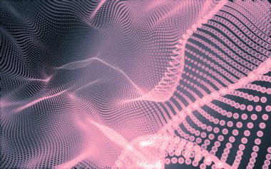 Çokgen alanı düşük Poli koyu arka plan, 3d render