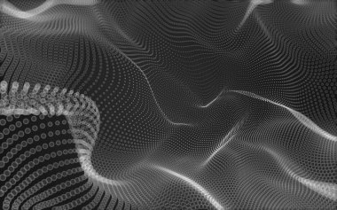 Çokgen alanı düşük Poli koyu arka plan, 3d render