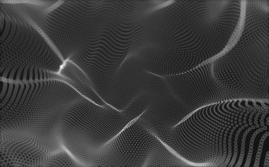 Çokgen alanı düşük Poli koyu arka plan, 3d render