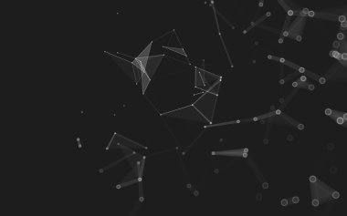 Çokgen alanı düşük Poli koyu arka plan, 3d render