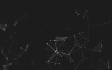 Çokgen alanı düşük Poli koyu arka plan, 3d render