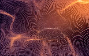 Çokgen alanı düşük Poli koyu arka plan, 3d render