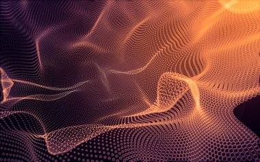 Çokgen alanı düşük Poli koyu arka plan, 3d render