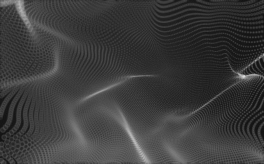 Çokgen alanı düşük Poli koyu arka plan, 3d render