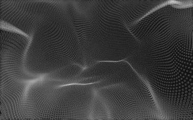 Çokgen alanı düşük Poli koyu arka plan, 3d render