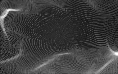 Çokgen alanı düşük Poli koyu arka plan, 3d render