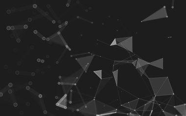 Çokgen alanı düşük Poli koyu arka plan, 3d render