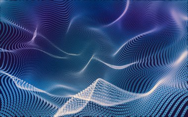 Çokgen alanı düşük Poli koyu arka plan, 3d render