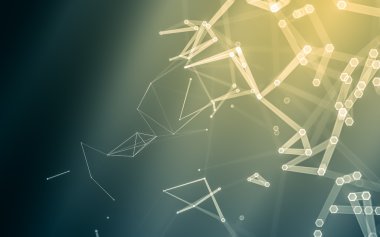 Çokgen alanı düşük Poli koyu arka plan, 3d render