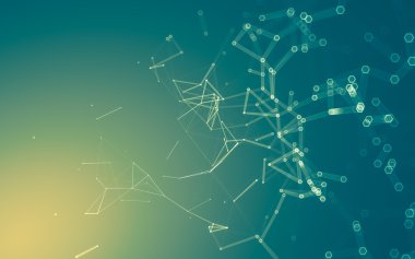 Çokgen alanı düşük Poli koyu arka plan, 3d render