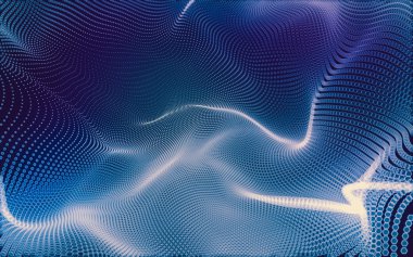 Çokgen alanı düşük Poli koyu arka plan, 3d render