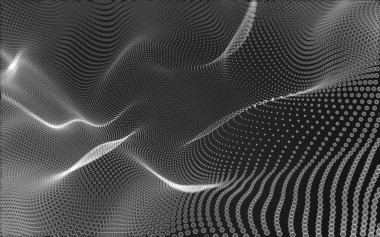 Çokgen alanı düşük Poli koyu arka plan, 3d render