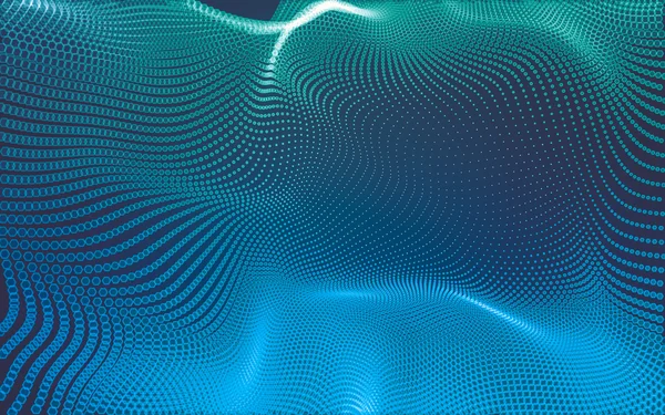Spațiu poligonal abstract fundal întunecat poli scăzut, redare 3D — Fotografie, imagine de stoc