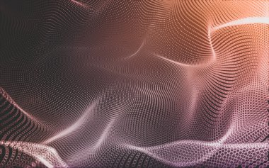 Çokgen alanı düşük Poli koyu arka plan, 3d render