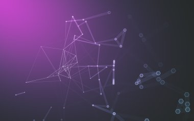 Çokgen alanı düşük Poli koyu arka plan, 3d render