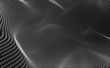 Çokgen alanı düşük Poli koyu arka plan, 3d render