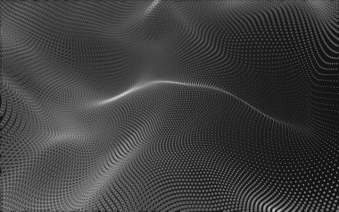 Çokgen alanı düşük Poli koyu arka plan, 3d render