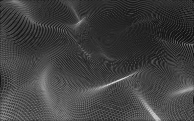 Çokgen alanı düşük Poli koyu arka plan, 3d render