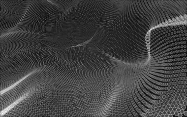 Çokgen alanı düşük Poli koyu arka plan, 3d render