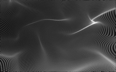 Çokgen alanı düşük Poli koyu arka plan, 3d render