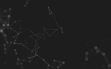 Çokgen alanı düşük Poli koyu arka plan, 3d render