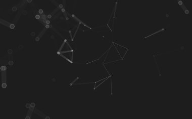 Çokgen alanı düşük Poli koyu arka plan, 3d render