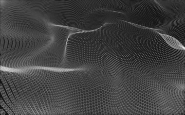 Çokgen alanı düşük Poli koyu arka plan, 3d render