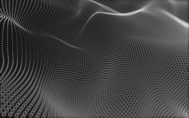 Çokgen alanı düşük Poli koyu arka plan, 3d render