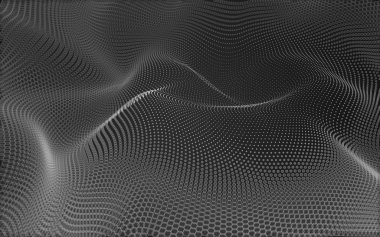 Çokgen alanı düşük Poli koyu arka plan, 3d render