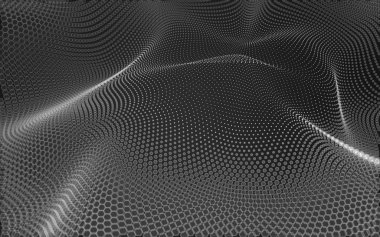 Çokgen alanı düşük Poli koyu arka plan, 3d render