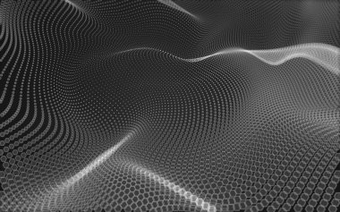 Çokgen alanı düşük Poli koyu arka plan, 3d render