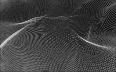 Çokgen alanı düşük Poli koyu arka plan, 3d render