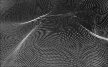 Çokgen alanı düşük Poli koyu arka plan, 3d render