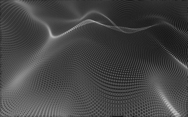 Çokgen alanı düşük Poli koyu arka plan, 3d render