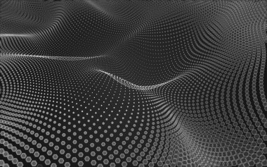 Çokgen alanı düşük Poli koyu arka plan, 3d render