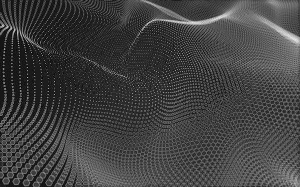 Çokgen alanı düşük Poli koyu arka plan, 3d render