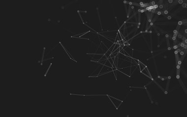 Çokgen alanı düşük Poli koyu arka plan, 3d render