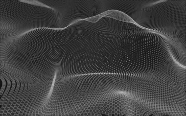 Çokgen alanı düşük Poli koyu arka plan, 3d render