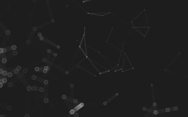 Çokgen alanı düşük Poli koyu arka plan, 3d render