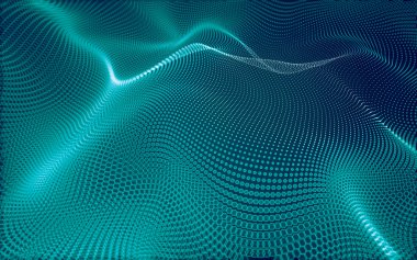 Çokgen alanı düşük Poli koyu arka plan, 3d render