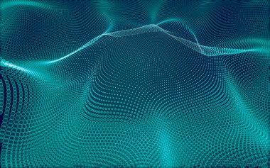 Çokgen alanı düşük Poli koyu arka plan, 3d render