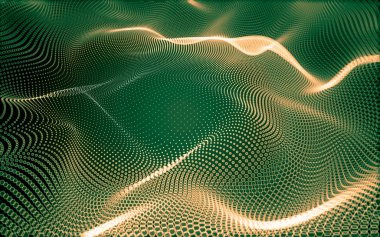 Çokgen alanı düşük Poli koyu arka plan, 3d render