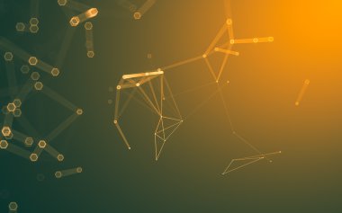 Çokgen alanı düşük Poli koyu arka plan, 3d render