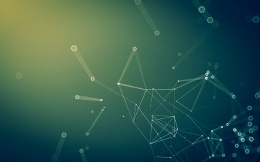 Çokgen alanı düşük Poli koyu arka plan, 3d render