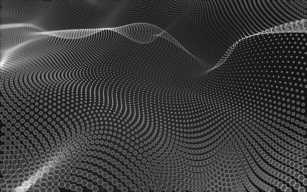 Çokgen alanı düşük Poli koyu arka plan, 3d render