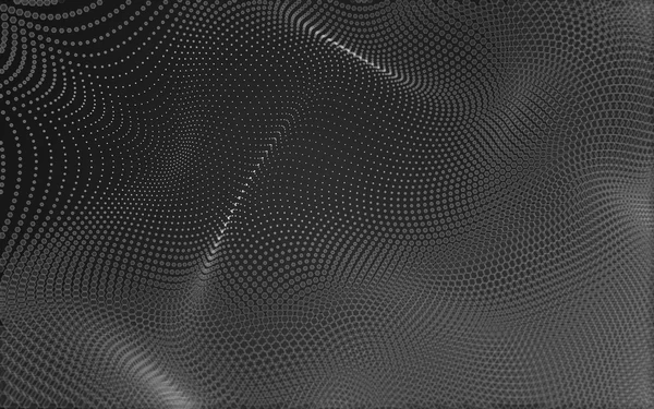Abstrakt månghörnigt rymden låg poly mörk bakgrund, 3d-rendering — Stockfoto