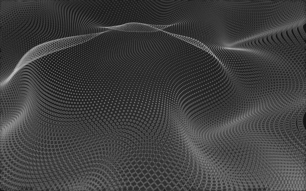 Çokgen alanı düşük Poli koyu arka plan, 3d render