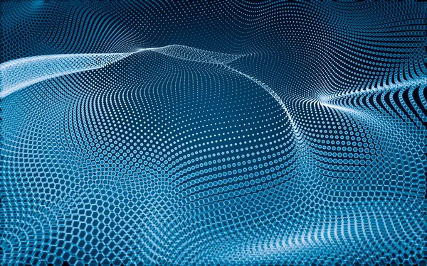 Çokgen alanı düşük Poli koyu arka plan, 3d render